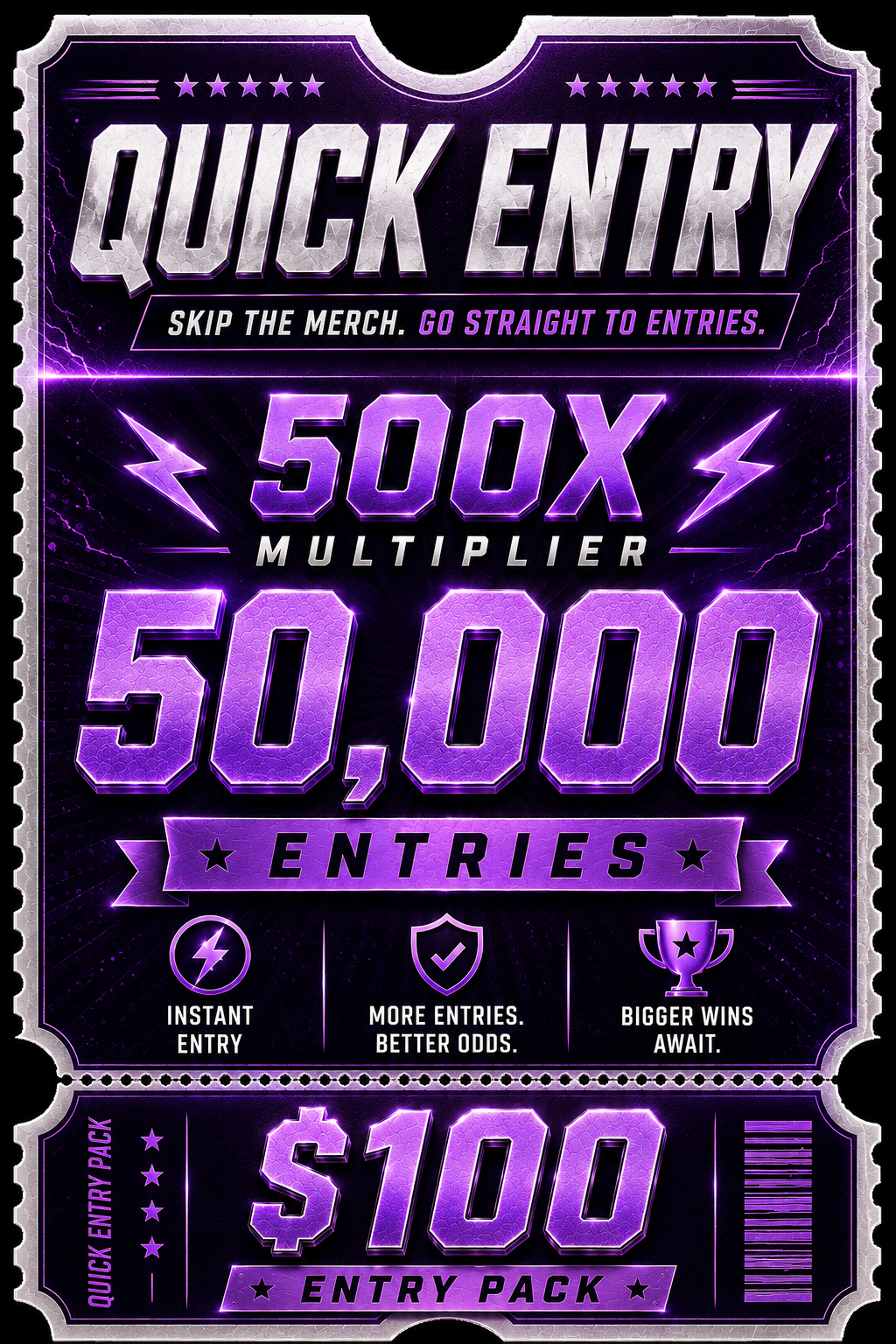 Quick entry pack - 50,000 Entries