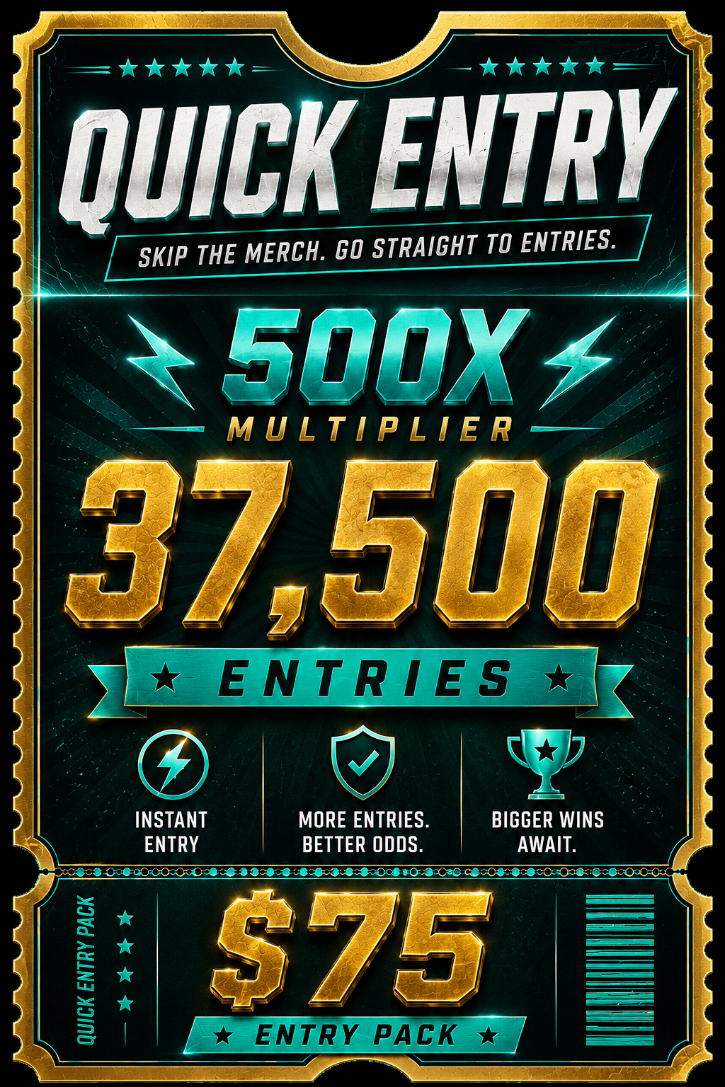 Quick Entry Pack - 37,500 Entries