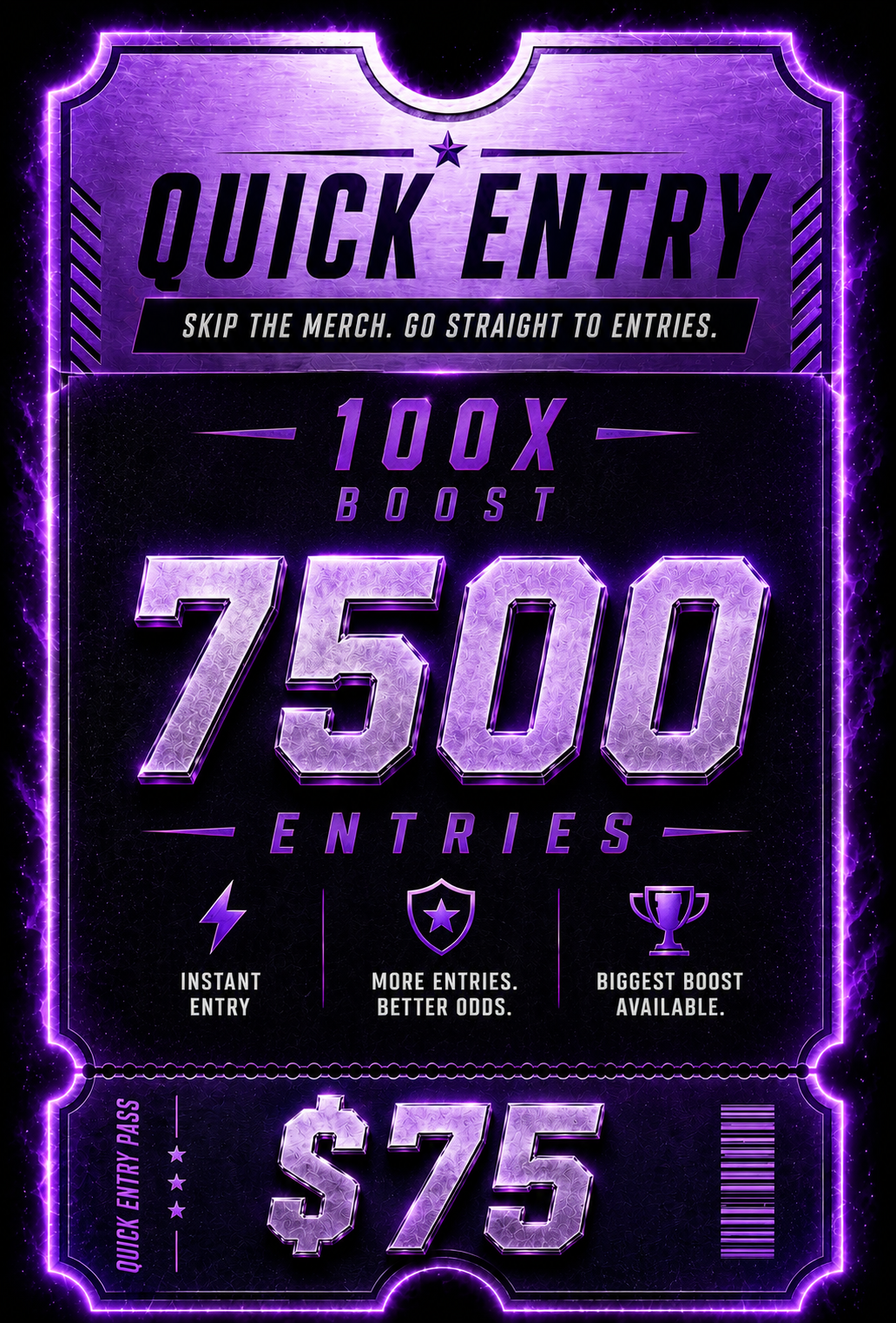 Quick Entry Pack - 7,500 Entries