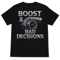 Uncut Motorsports Tee — BOOST & BAD DECISIONS (Back Print)