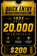 QUICK ENTRY PACK- 20,000 ENTRIES (ELITE TIER)