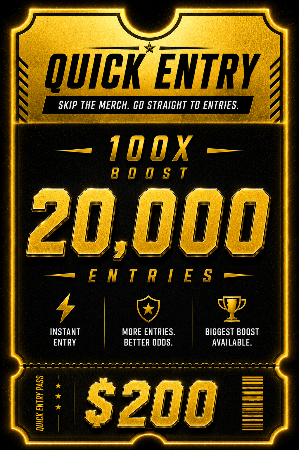 QUICK ENTRY PACK- 20,000 ENTRIES (ELITE TIER)